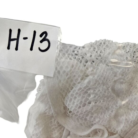 Rabbit Rabbit Designs‎ White Lace Midi Dress 12 Three-Quarter Sleeves V-Neck - Picture 10 of 10